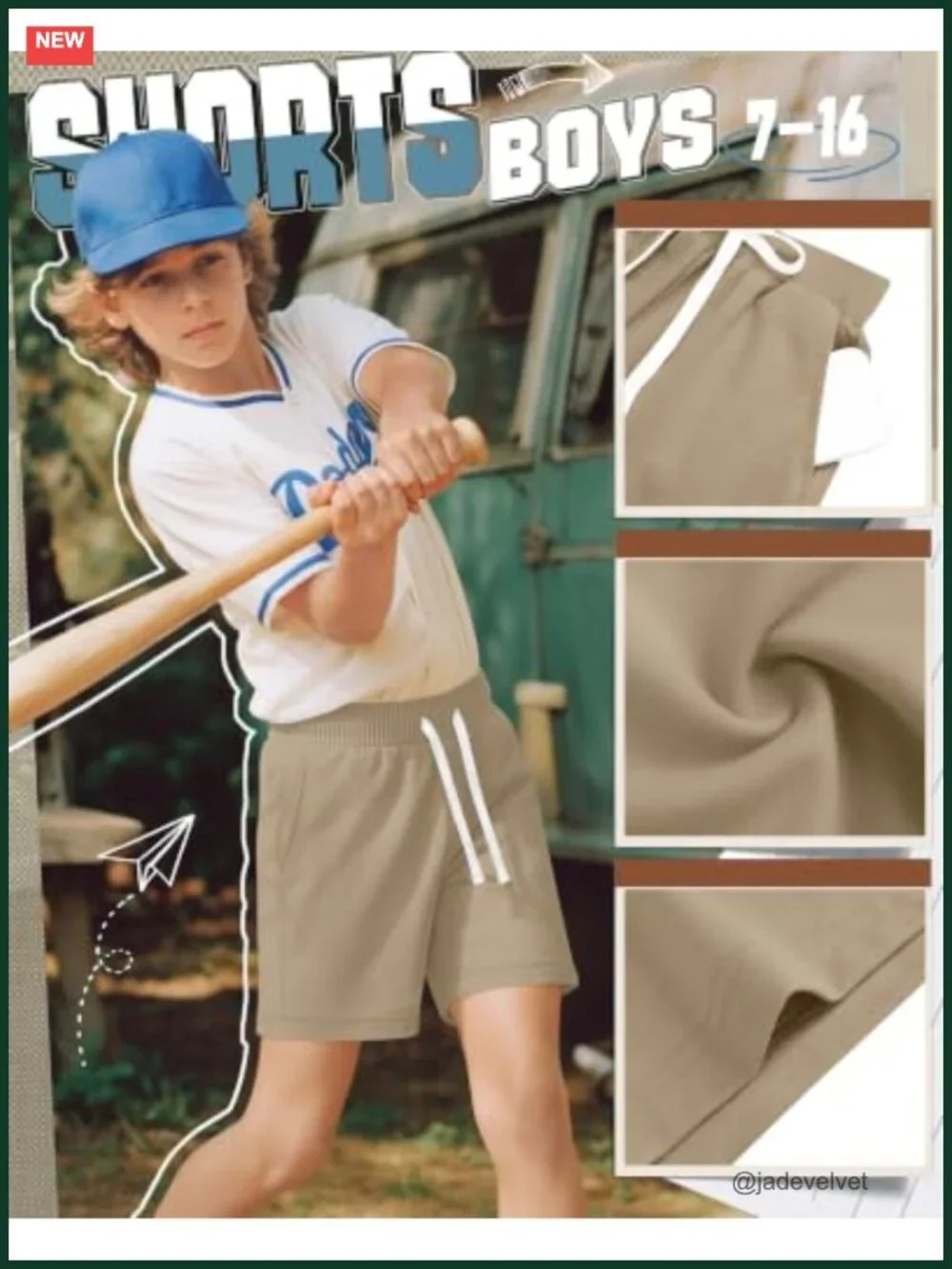 3 Pack Boys Athletic Sweat Shorts with Pockets 7-16Y